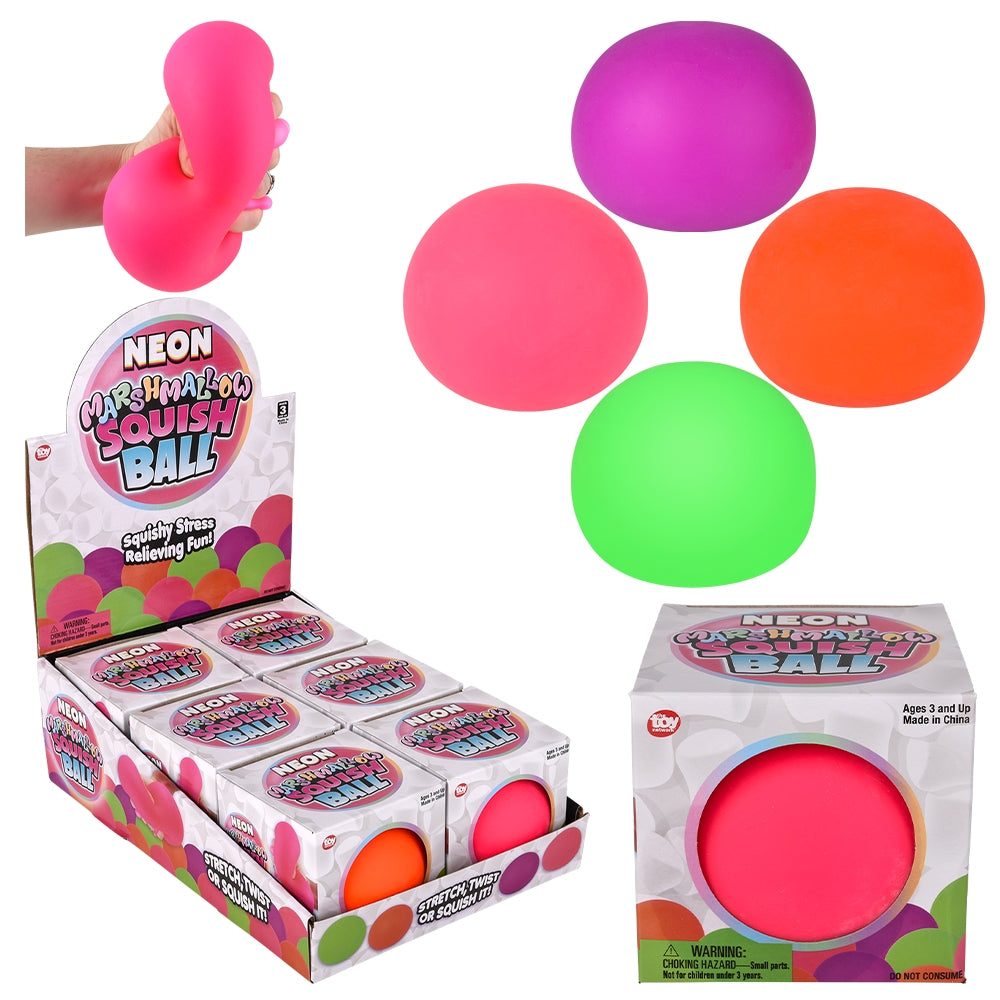 Neon Squishy Ball (6 Pc Display)