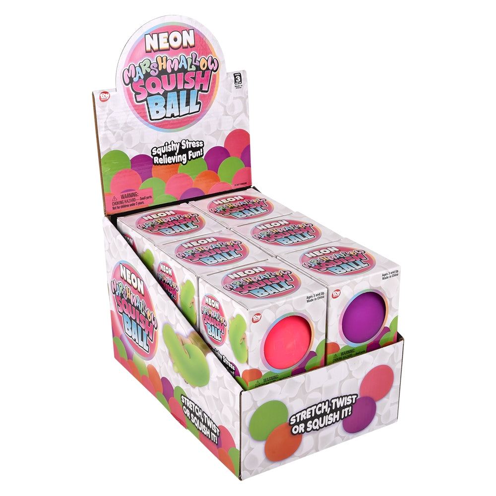 Neon Squishy Ball (12 Pc Display)
