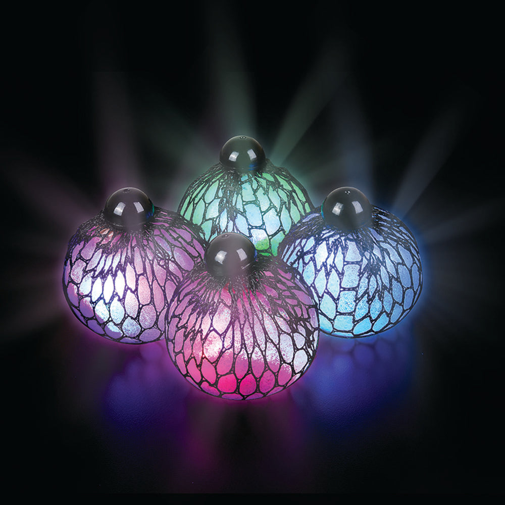 Light-Up Mesh Squeeze Glitter Ball (1 DZ)