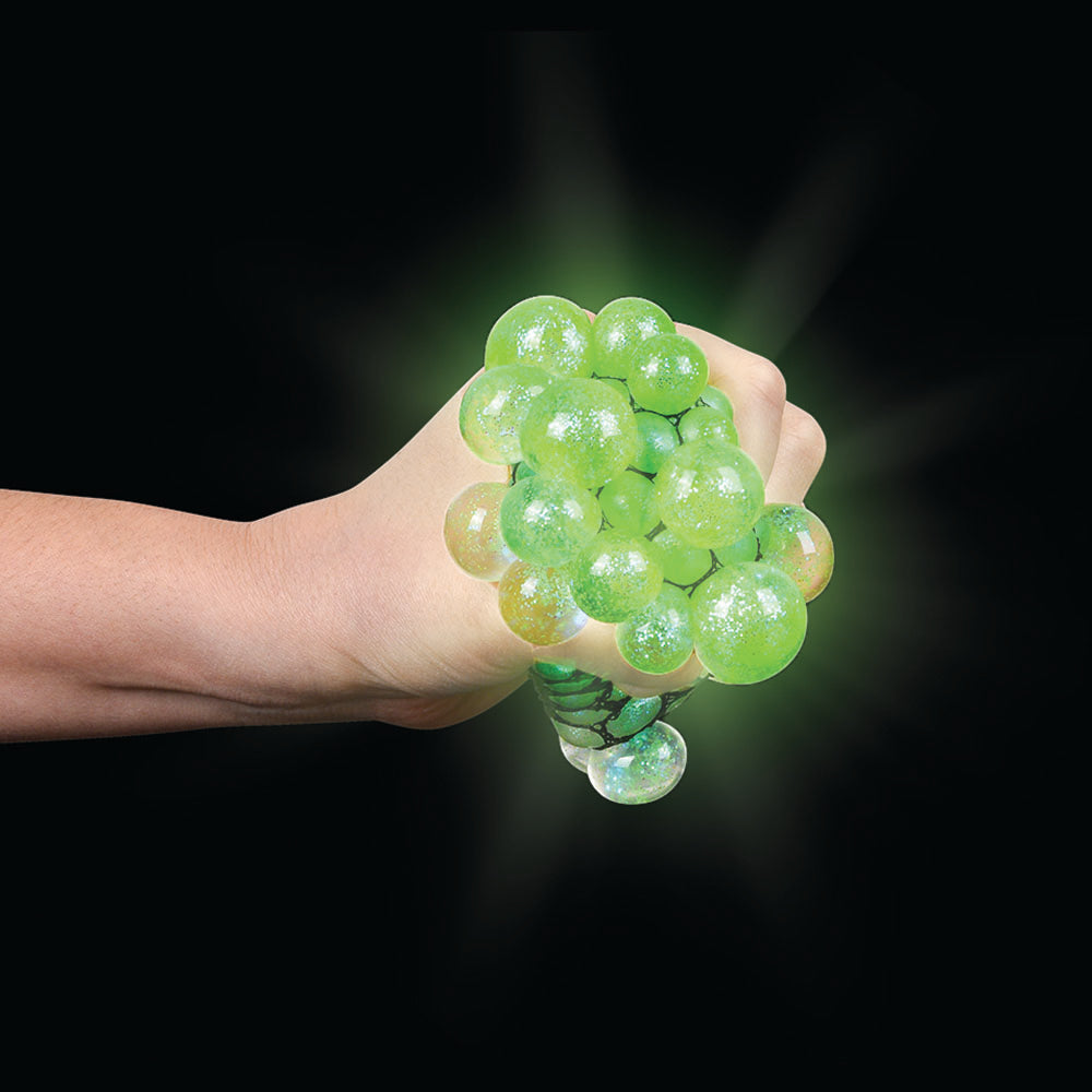Light-Up Mesh Squeeze Glitter Ball (1 DZ)