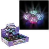 Light-Up Mesh Squeeze Glitter Ball (1 DZ)