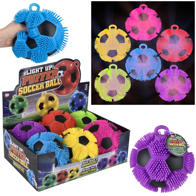 Light-Up Soccer Puffer Ball (1 DSP)
