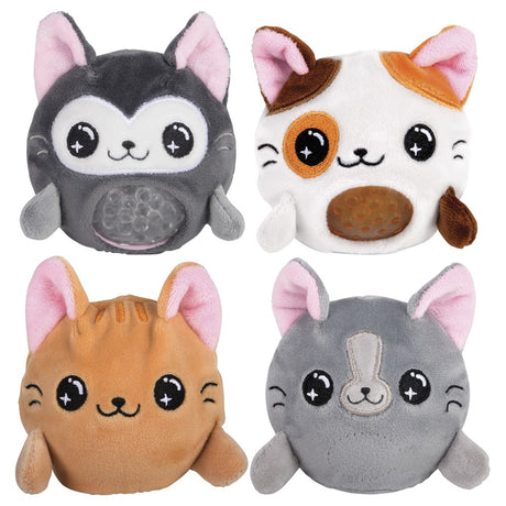Cat squeezy bead plush 12-piece party display