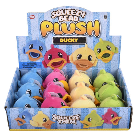 Ducky Squeezy Bead Plush (12 PC Display)