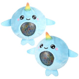 Narwhal Squeezy Bead Plush (12 Pc Display)