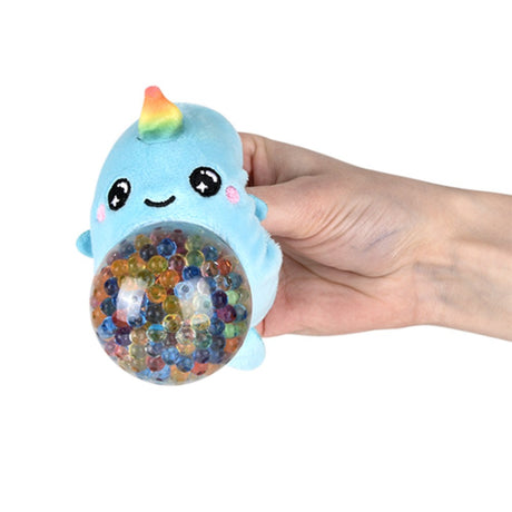 Narwhal squeezy bead plush 12-piece party display