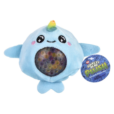 Narwhal squeezy bead plush 12-piece party display