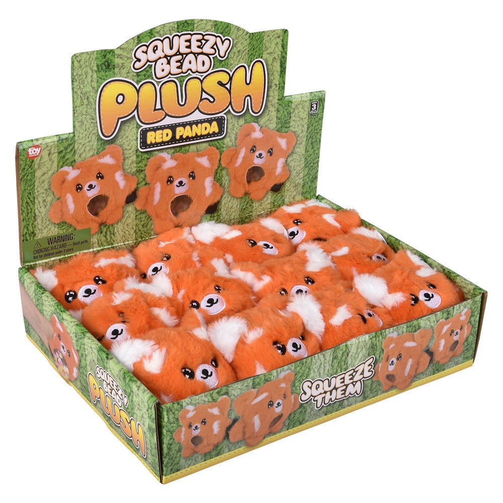 Red Panda Squeezy Bead Plush (12 PC Display)