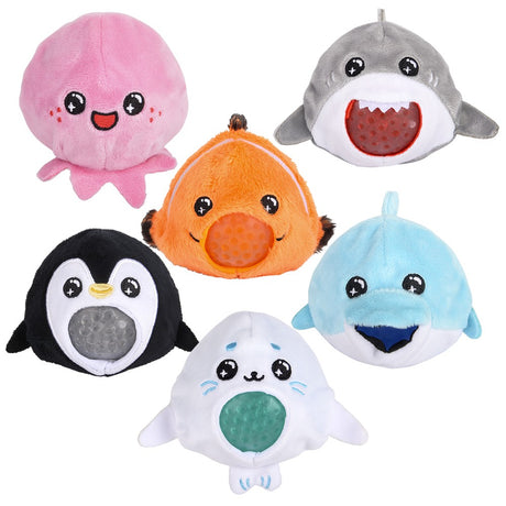 Sea Life Squeezy Bead Plush (12 PC Display)