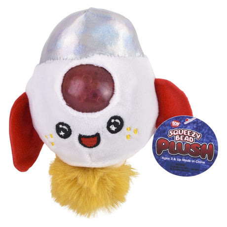 Space Rocket Squeezy Bead Plush (12 PC Display)