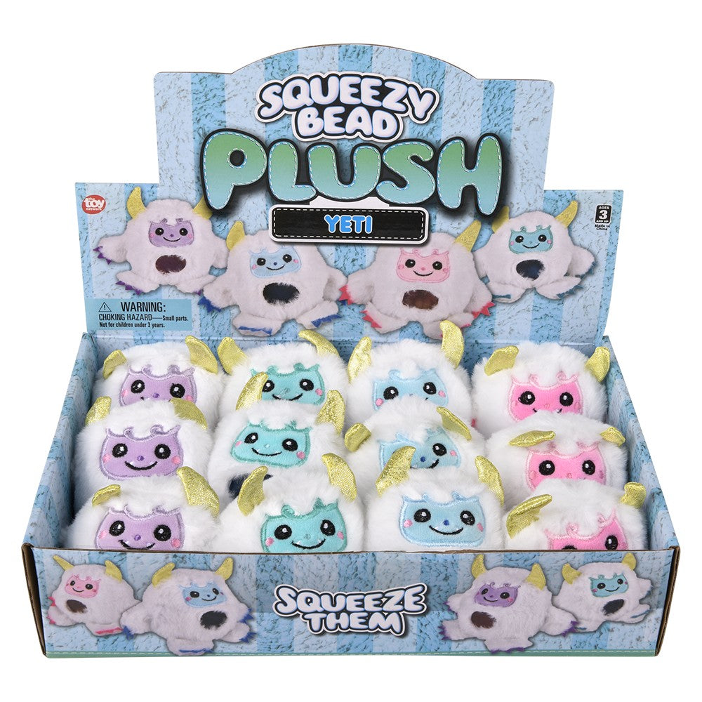 Yeti Squeezy Bead Plush Ball (12 Pack Display)
