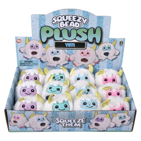 Yeti Squeezy Bead Plush Ball (12 Pack Display)