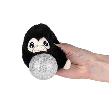 Zoo animal squeezy bead plush 12-piece display for kids
