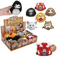 Zoo animal squeezy bead plush 12-piece display for kids