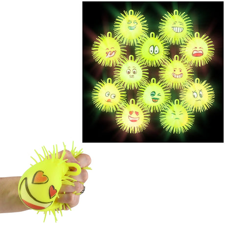 Light-Up Emoticon Puffer Ball (1 DZ)