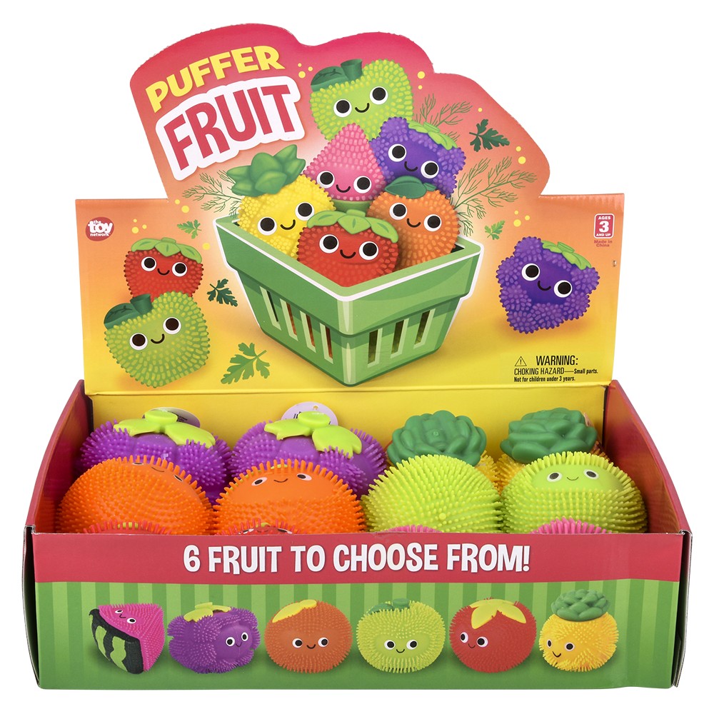 Puffer Fruit Squeeze Toys (12 PC Display)