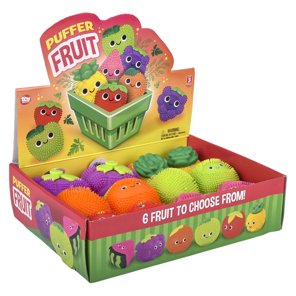 Puffer Fruit Squeeze Toys (12 PC Display)