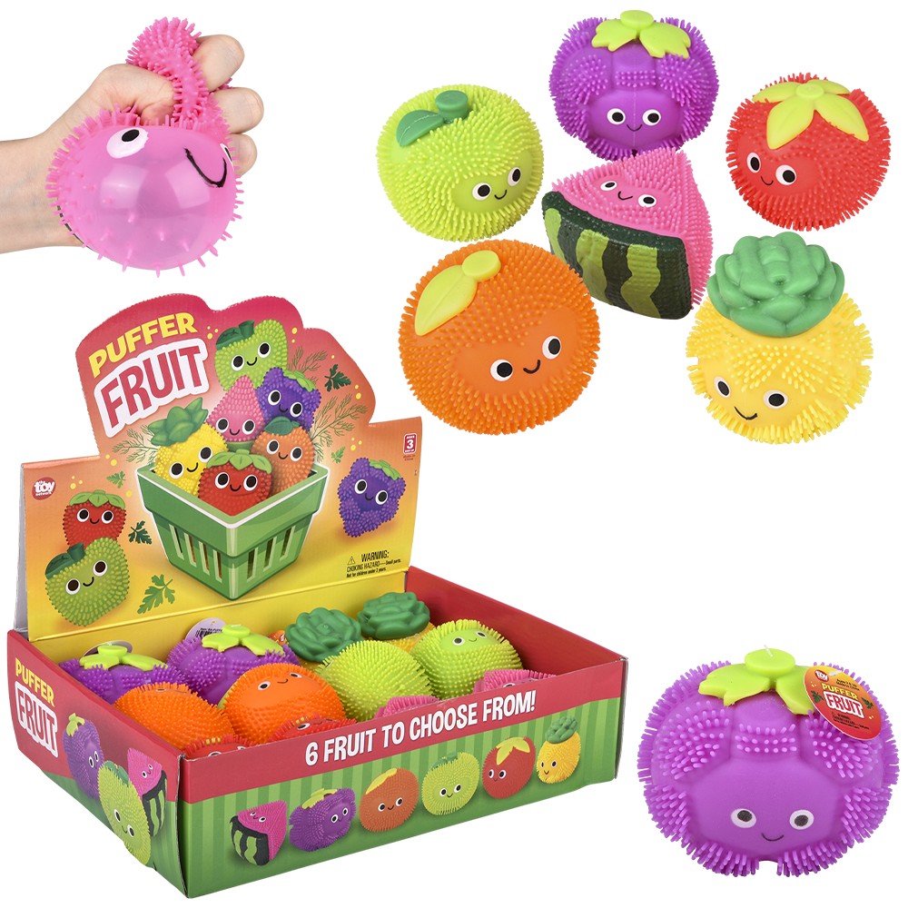 Puffer Fruit Squeeze Toys (12 PC Display)