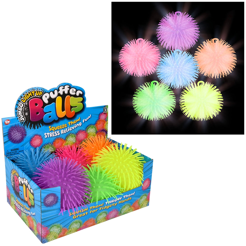 Light-Up Puffer Ball Jumbo 9" (1 DSP)