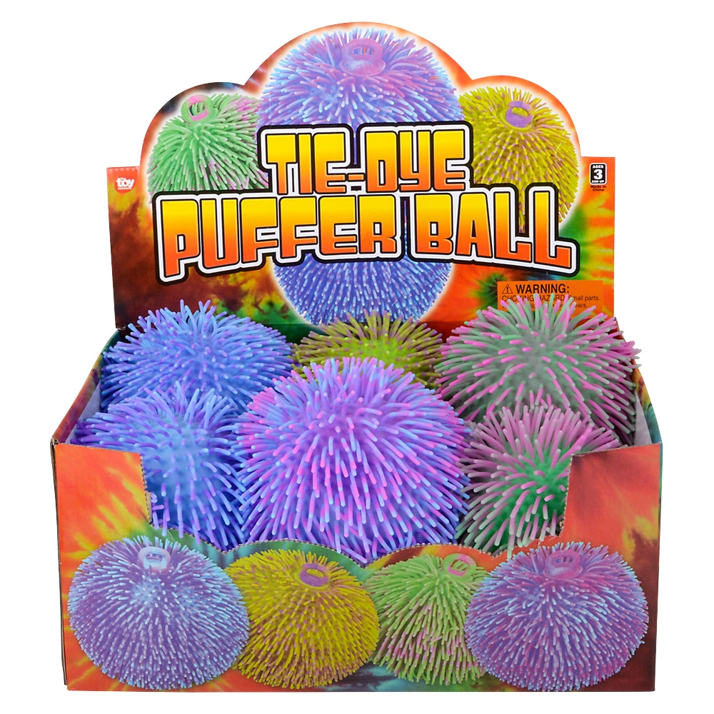 Tie-Dye Puffer Ball 9" (6 Pc Display)