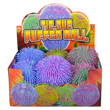 Tie-Dye Puffer Ball 9" (6 Pc Display)