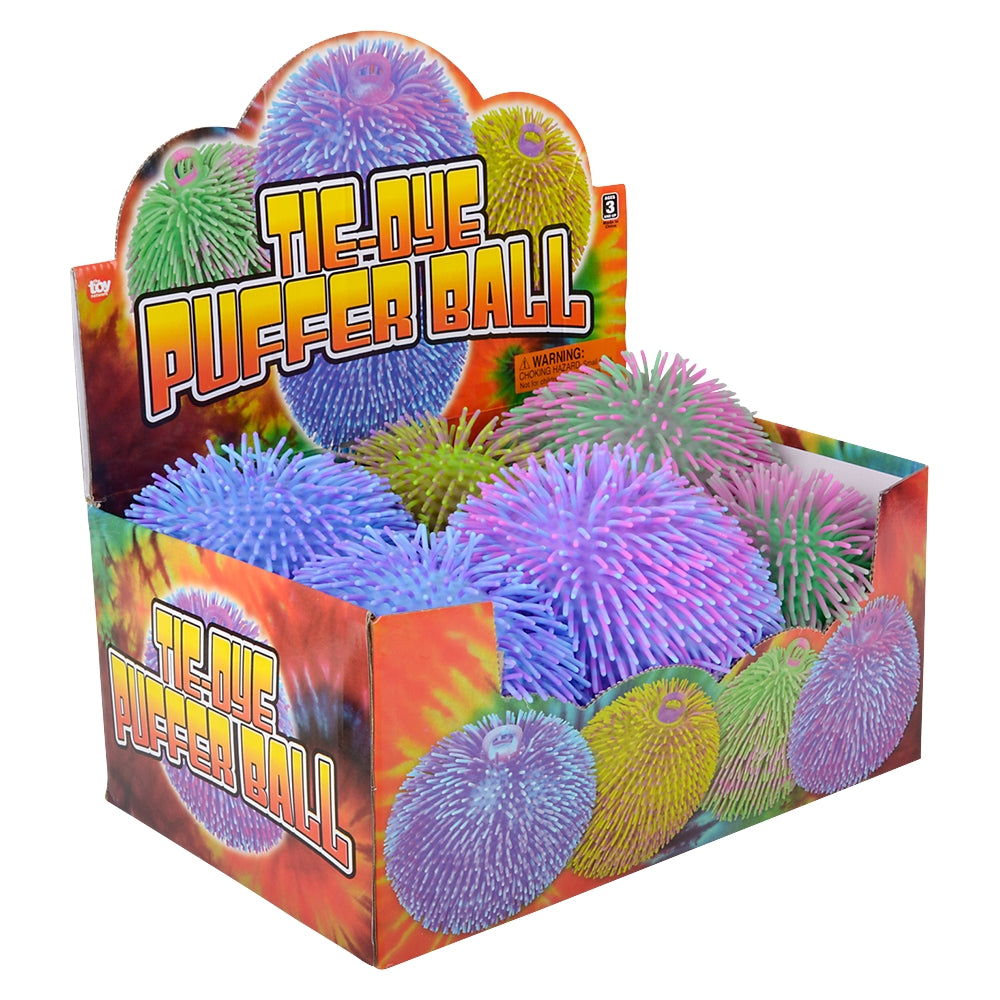 Tie-Dye Puffer Ball 9" (6 Pc Display)