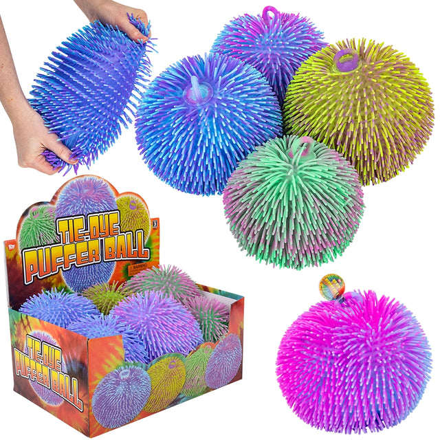Tie-Dye Puffer Ball 9" (6 Pc Display)
