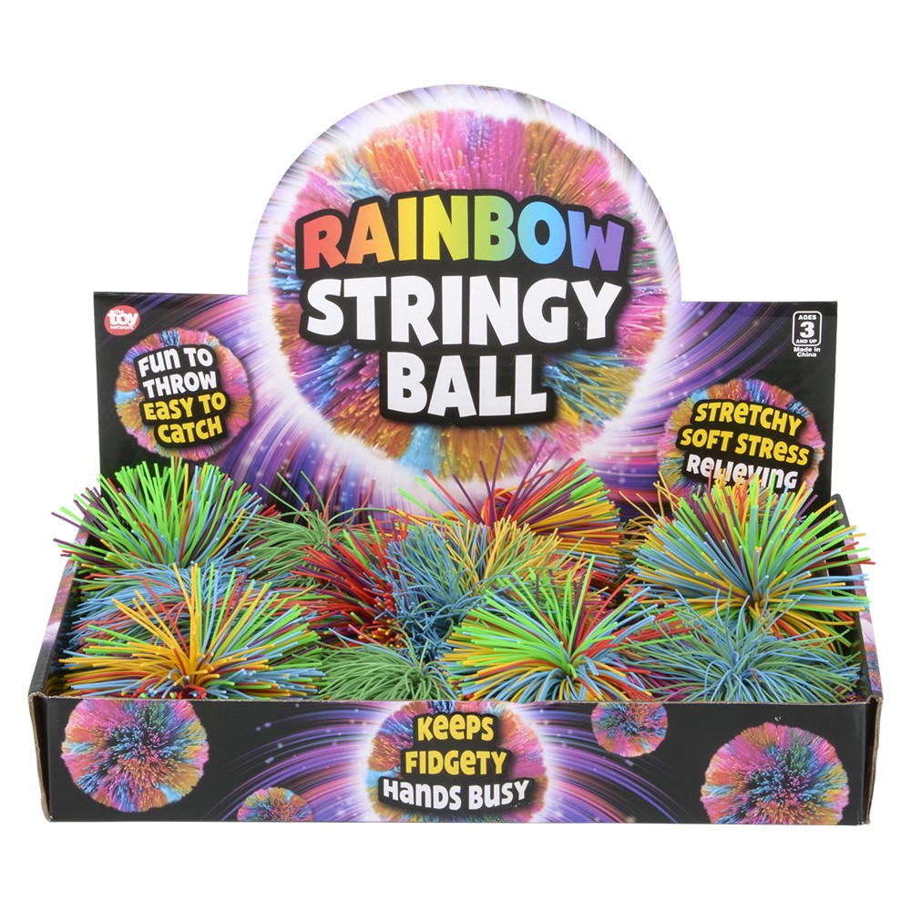 Rainbow Stringy Ball (12 Pc Display)