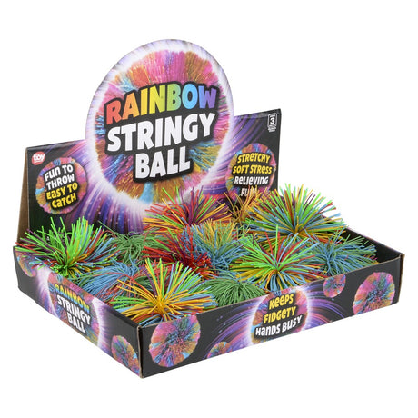Rainbow Stringy Ball (12 Pc Display)