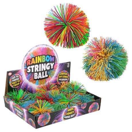 Rainbow Stringy Ball (12 Pc Display)