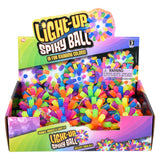 Light-Up Rainbow Spiky Ball (12 Pc Display)