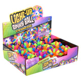 Light-Up Rainbow Spiky Ball (12 Pc Display)