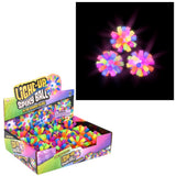 Light-Up Rainbow Spiky Ball (12 Pc Display)