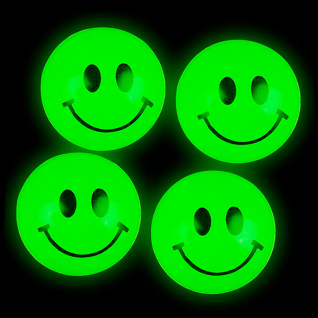 Glow In Dark Smile Face Ball (144 Pc Poly Bag)