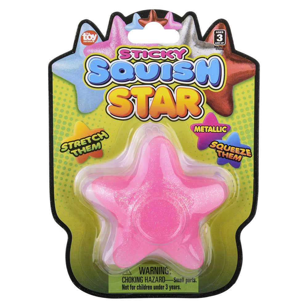 Squish Sticky Glitter Star 3" (1 DZC)