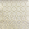Bass Fabric Cotton Polyester Fabric - Natural Washed Embossed Circular Pattern, 58" Width (1 Yard)