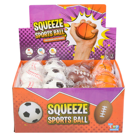 Sports Stress Balls (24 Pack Display)