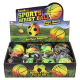 Rainbow Sports Wrist Band Return Ball (12 Pc Display)