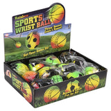 Rainbow Sports Wrist Band Return Ball (12 Pc Display)