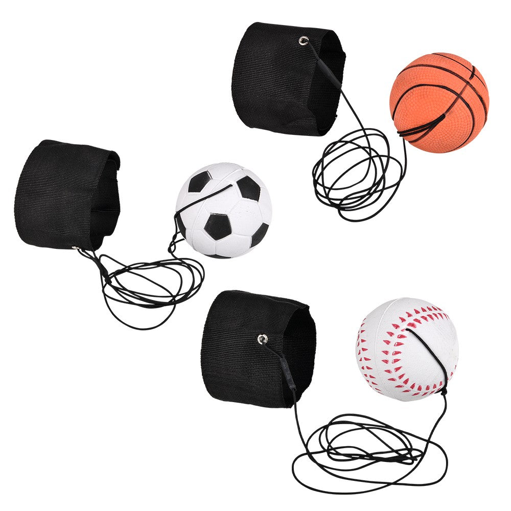 Sports Wrist Band Return Ball (12 Pc Display)