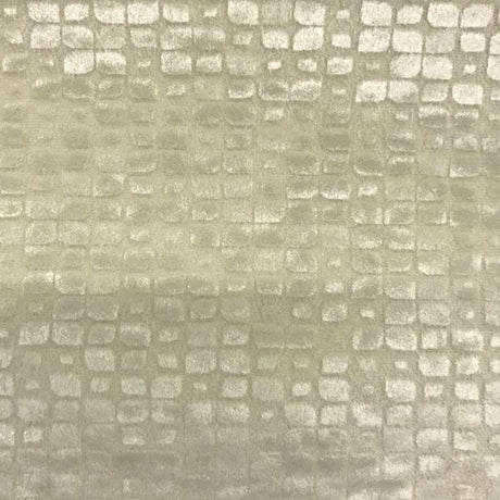 Baxter Embossed Velvet Fabric - Brick-Like Pattern, 57" Width (1 Yard)