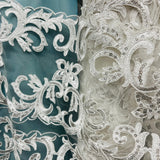 Beaded Corded Lace Fabric 51" Wide