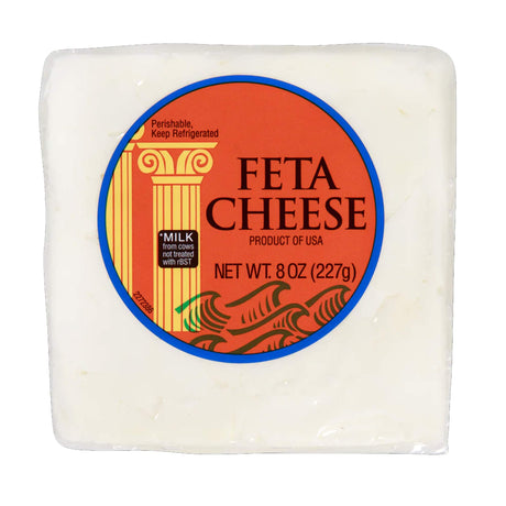 Feta Cheese Soft Crumbly Cow Milk Cheese Mild Tangy Mediterranean Style Cheese for Salads and Cooking
