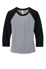 BELLA+CANVAS® Women's Micro Rib 3/4 Raglan Baby Tee