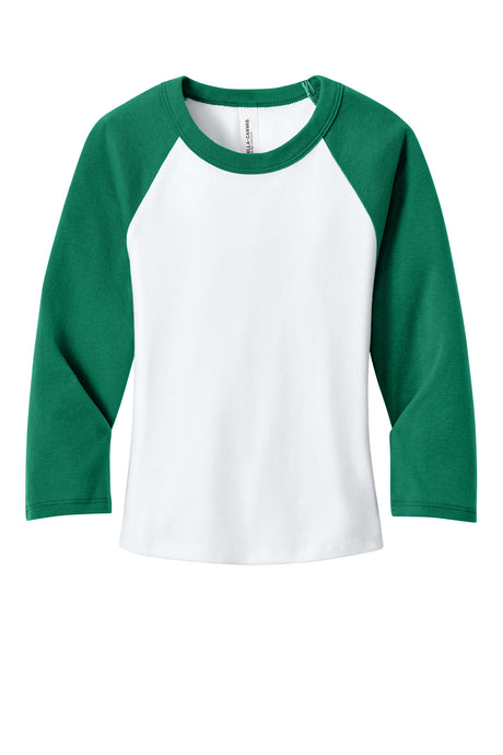 BELLA+CANVAS® Women's Micro Rib 3/4 Raglan Baby Tee