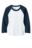 BELLA+CANVAS® Women's Micro Rib 3/4 Raglan Baby Tee