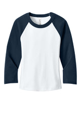 BELLA+CANVAS® Women's Micro Rib 3/4 Raglan Baby Tee