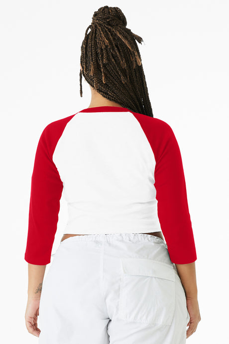 BELLA+CANVAS® Women's Micro Rib 3/4 Raglan Baby Tee