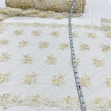 Beaded Floral Lace Trimming 21" Wide