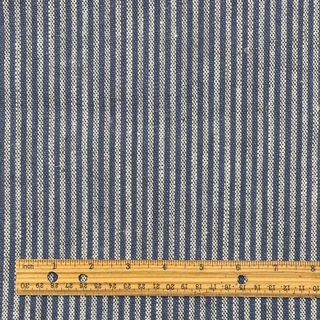 Pure Linen Yarn-Dyed Stripe Indigo